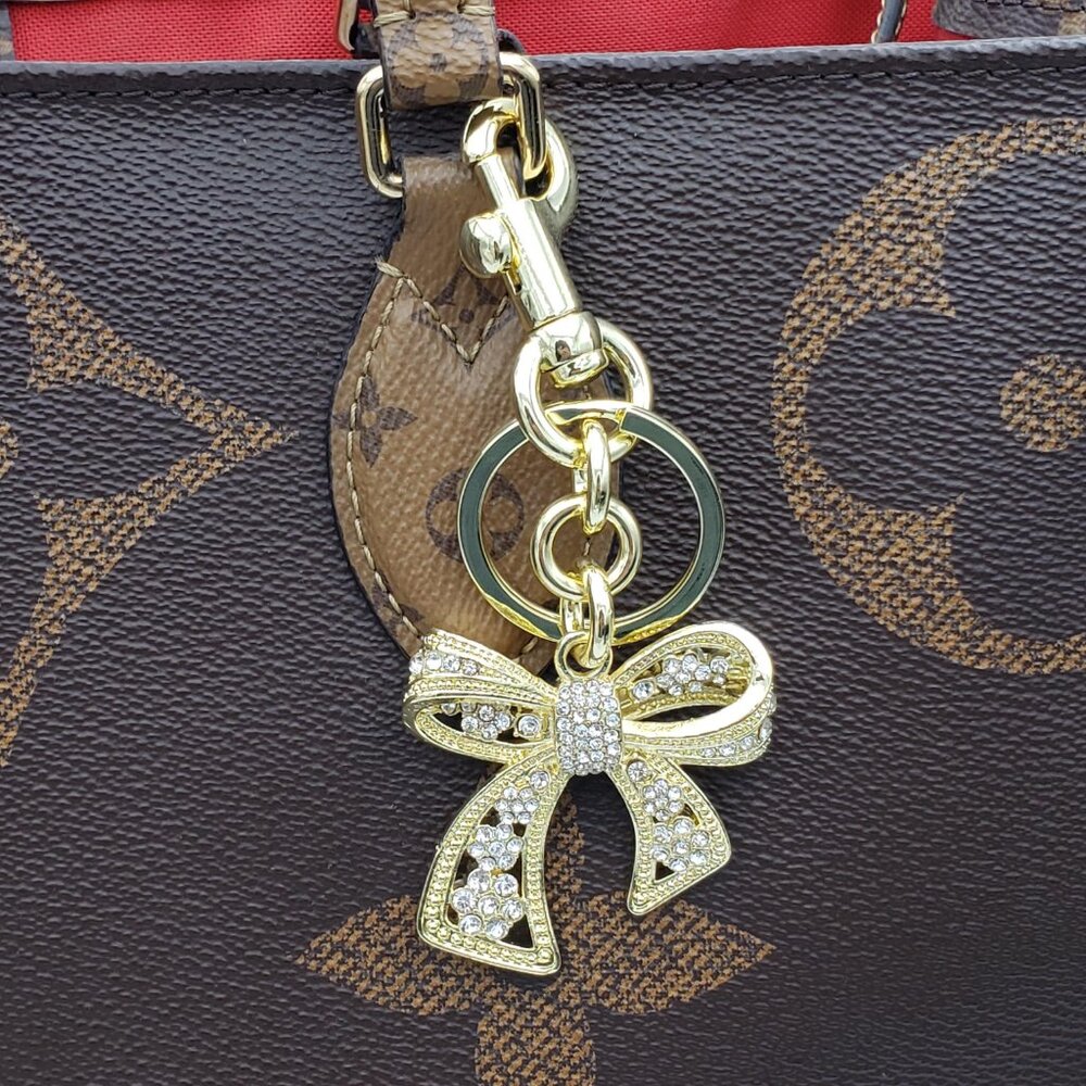 Louis Vuitton Gold Lock & Key 🔑 Authentic LV Unbranded Ribbon Keychain Charm - Picture 11 of 11